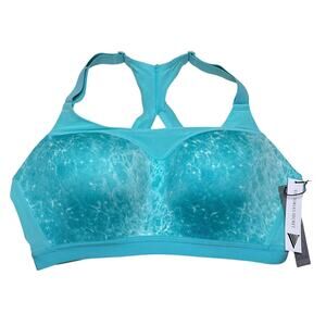 Victoria's Secret Incredible Max Sweat On Point Sports Bra Water Print Blue 36D